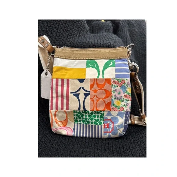 Colorful Coach Patchwork Crossbody Bag - Picture 2 of 8